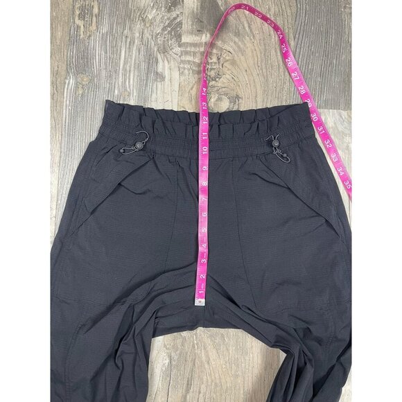 Athleta Trekkie High Rise Parachute Pants Size 4 Black Zip Ankle Elastic Waist - Picture 11 of 12